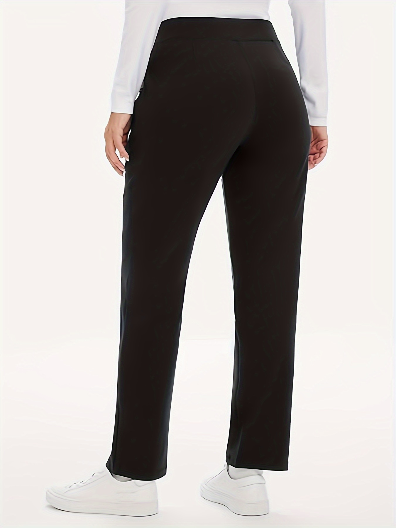 レディースニット生地単色ストレートパンツ、プラスサイズのビジ - Women Formal Wear Pants のレビューと価格