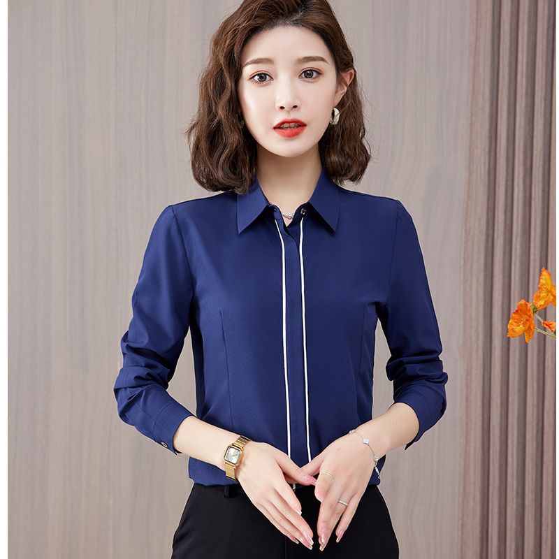 白シャツ女性の長袖気質プロフェッショナルトップシャツスリムフ - Women Formal Wear White Shirt のレビューと価格