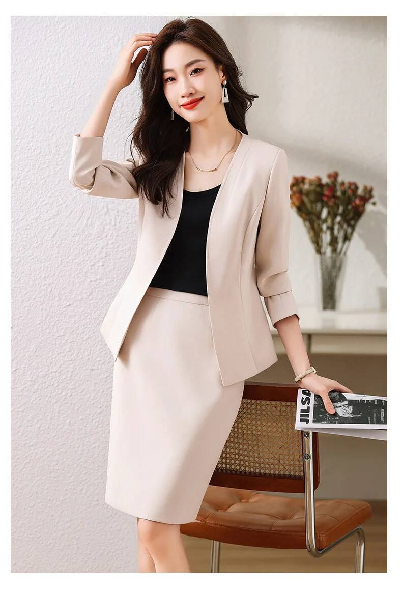 スカートとジャケット付きのフォーマルな女性用ビジネススーツ  - Women Formal Wear Blazers のレビューと価格
