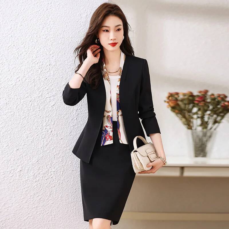 スカートとジャケット付きのフォーマルな女性用ビジネススーツ  - Women Formal Wear Blazers のレビューと価格