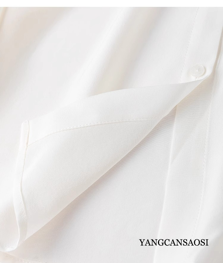 2025 女性のファッション新 100% 天然桑シルク 04 - Silk Blouse Button のレビューと価格