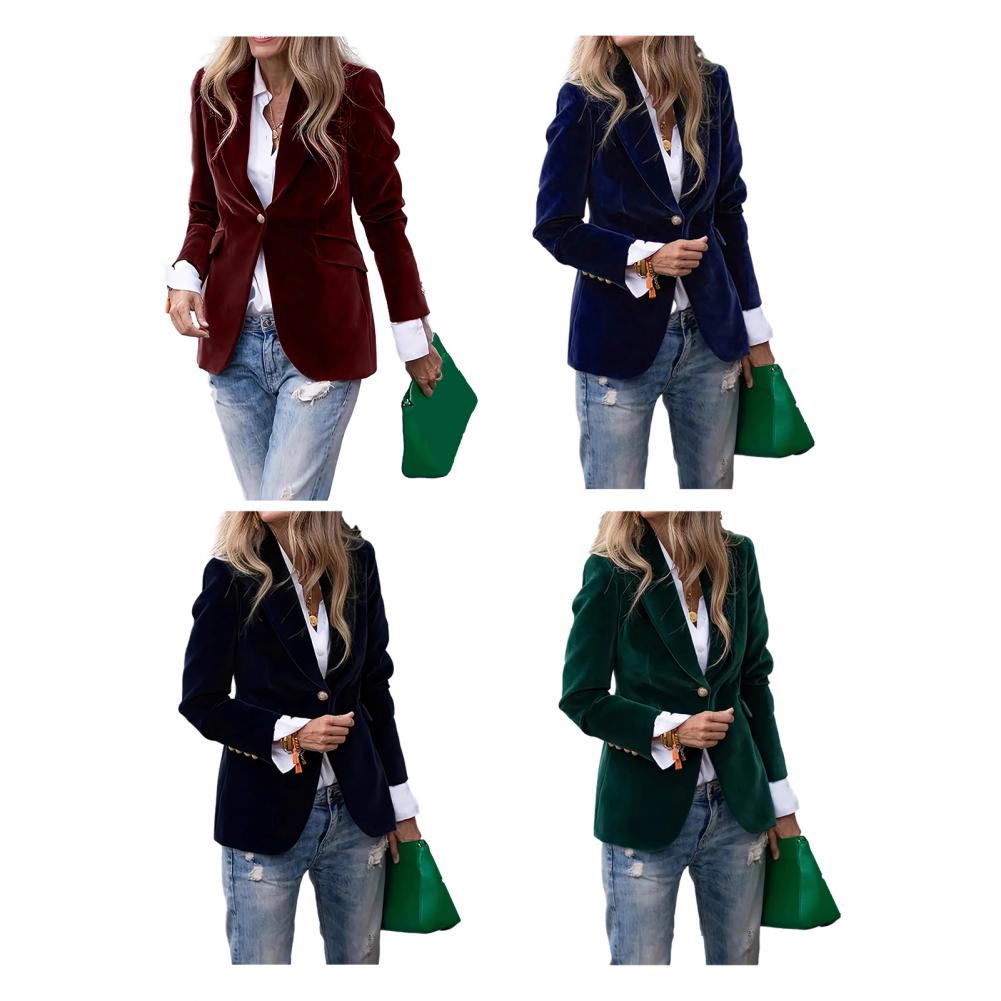ベルベット大サイズ女性プロムピークドラペルレディオフィスタキ - Women Formal Wear Blazers のレビューと価格