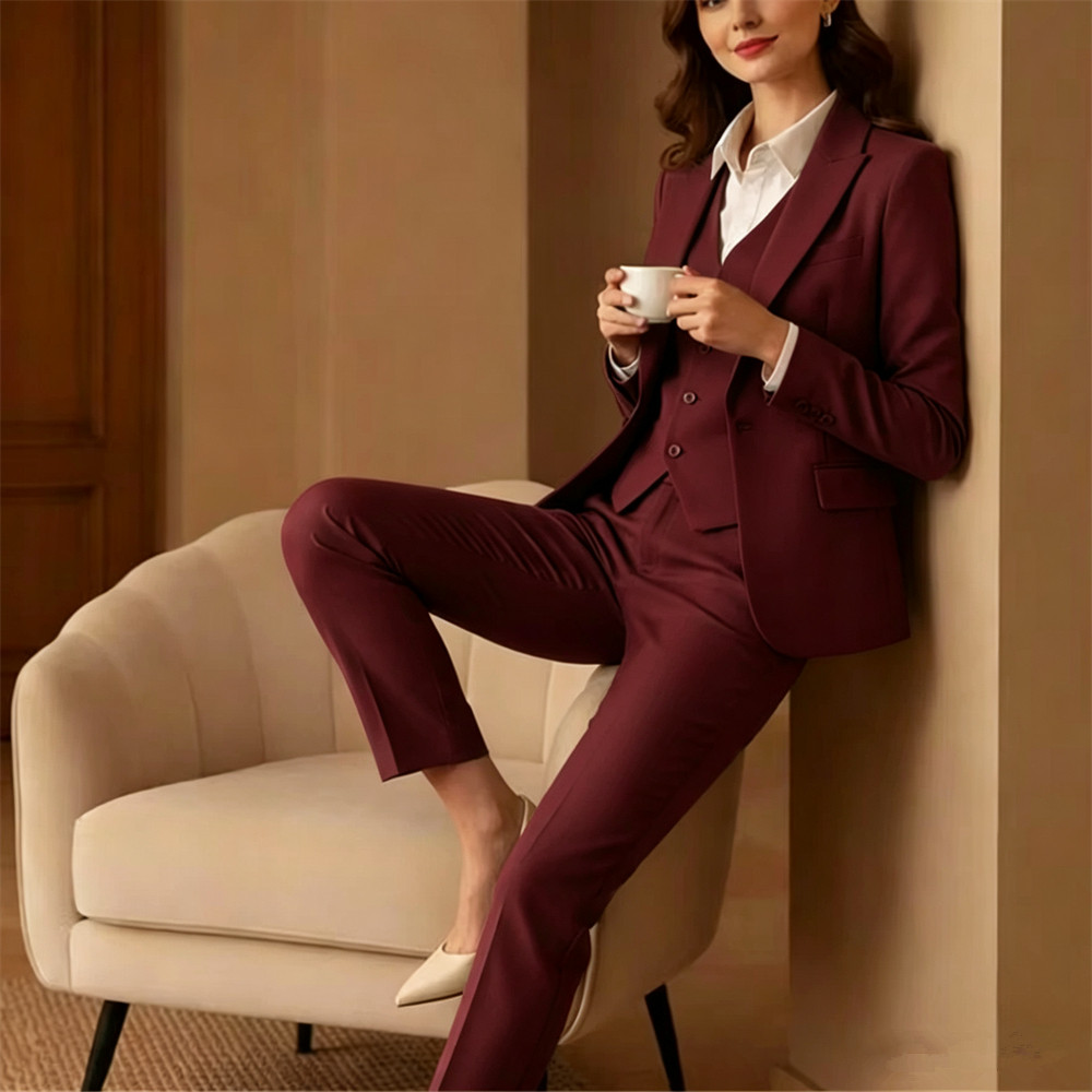 新しいセージグリーンの女性用スーツ3ピース エレガントなフォ - Women Formal Wear Blazers のレビューと価格