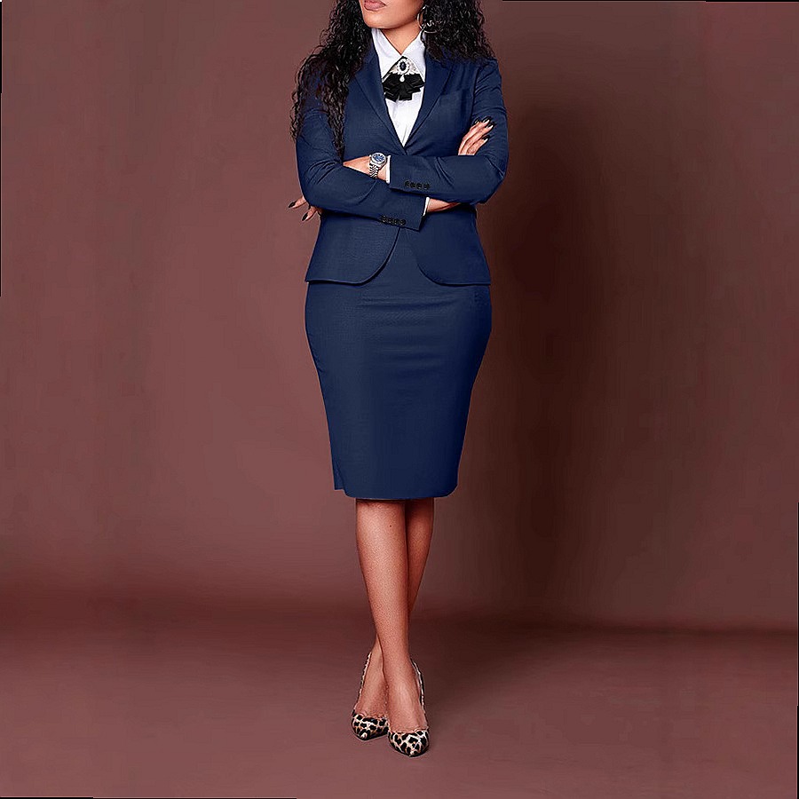 レディース ブレザー スーツ セット 長袖 ブレザー ペンシ - Women Formal Wear Blazers のレビューと価格