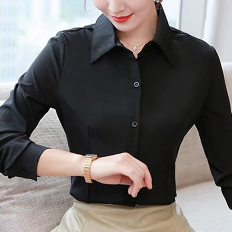 ホワイトスリムフィットフォーマルオフィスレディースシャツ 韓 - Women Formal Wear White Shirt のレビューと価格