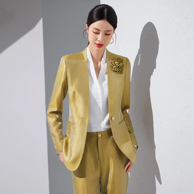 女性用ブレザーとパンツのセット,長袖トップス,フォーマルパン - Women Formal Wear Blazers のレビューと価格