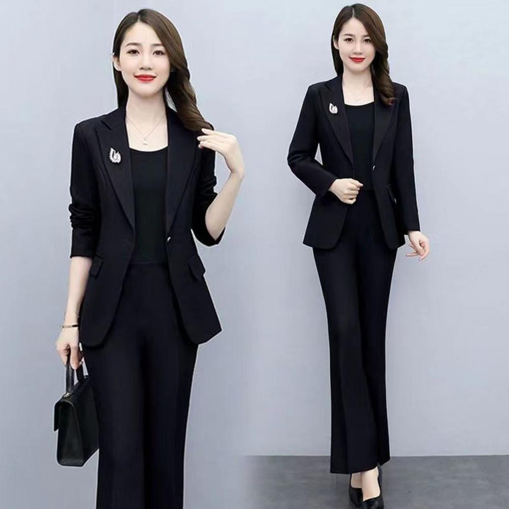 2点セット レディースフォーマルコートパンツセット 襟付き長 - Women Formal Wear Pants のレビューと価格