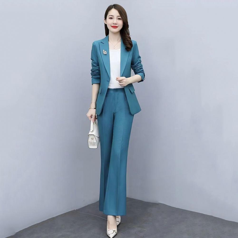 2点セット レディースフォーマルコートパンツセット 襟付き長 - Women Formal Wear Pants のレビューと価格